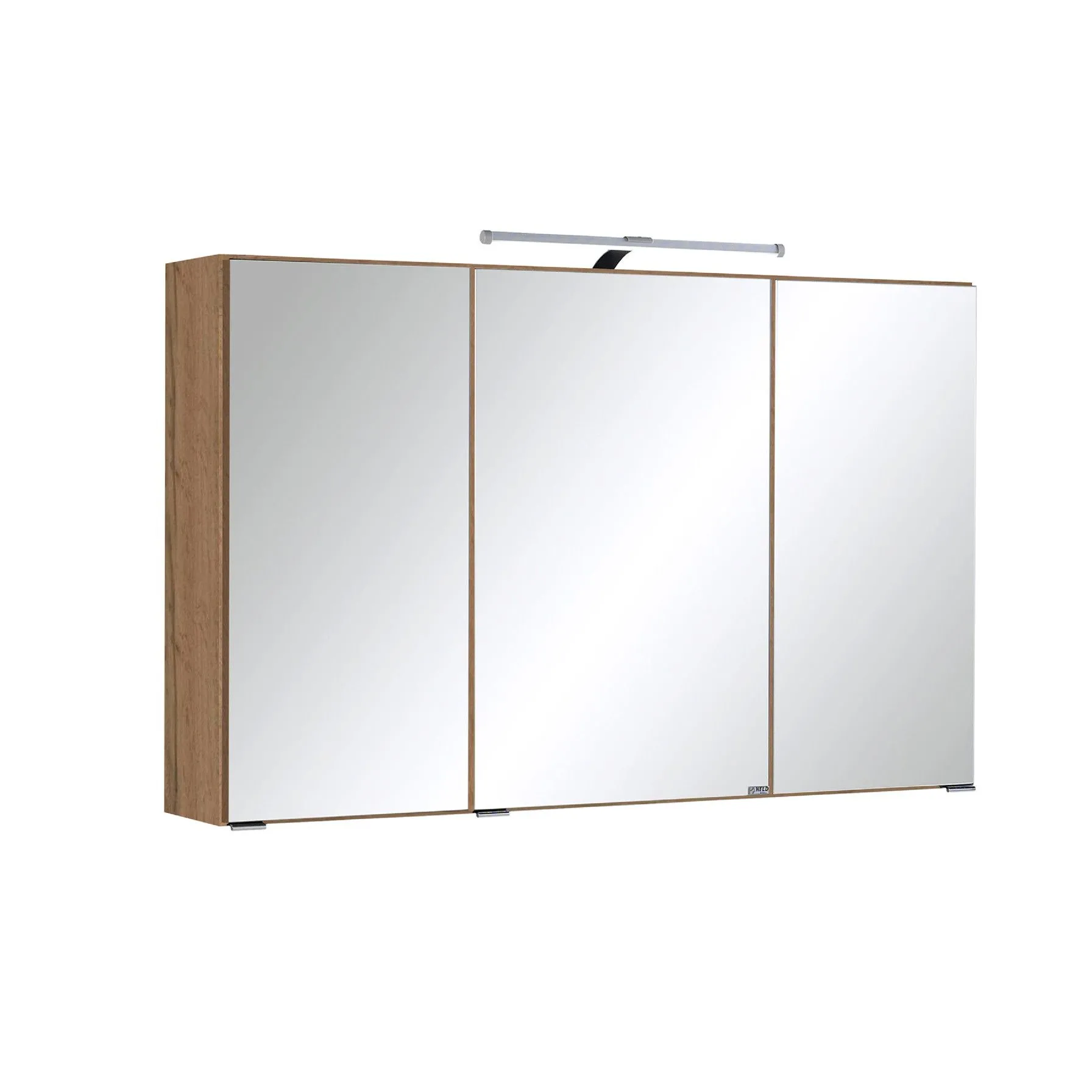 Armoire de toilette Bobbi 100cm modèle 2 3 portes & eclairage LED - chêne