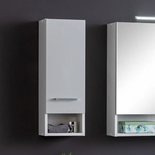 Armoire murale Ricca 25cm 1 porte - blanc/gris clair