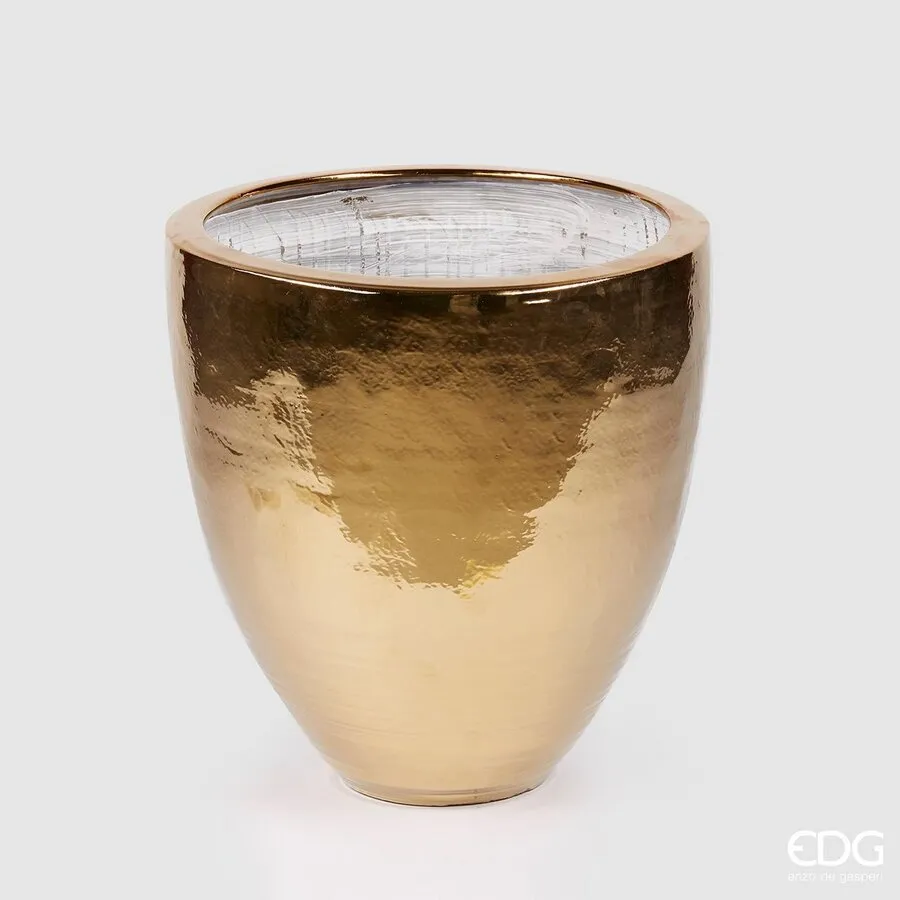 EDG Enzo De Gasperi Flared Phoenix Vase H 60 Cm D 57 Cm Gold Plated Wa