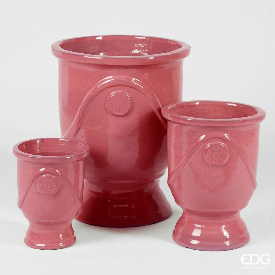 EDG Enzo De Gasperi Set 3 Pcs Glaze Vase Cup H 58 Cm H 41 Cm H 30 Cm C