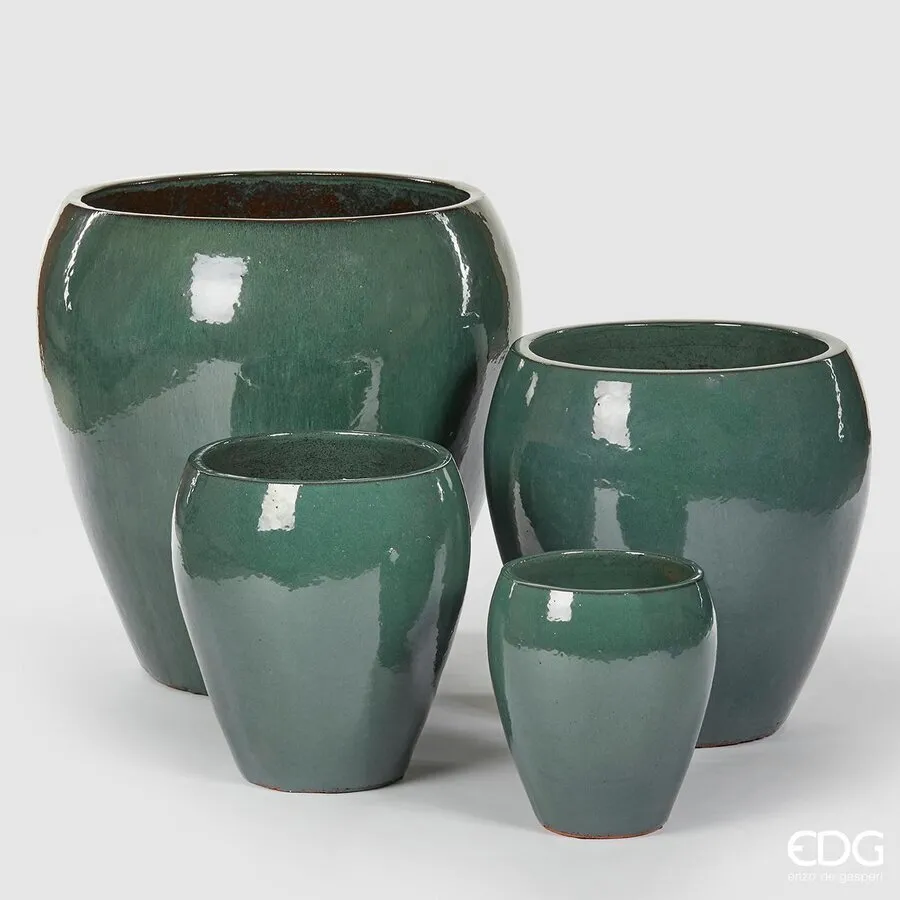 EDG Enzo De Gasperi Set 4 Pcs Glaze Rounded Vase H 68 Cm H 52 Cm H 42
