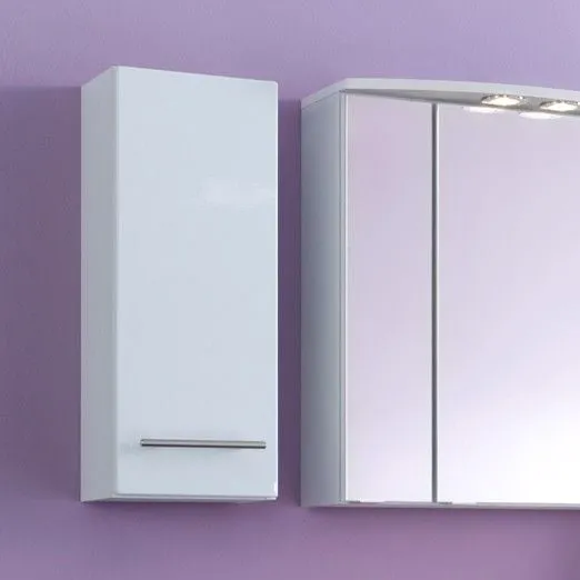Armoire murale Small 25cm 1 porte - blanc brillant