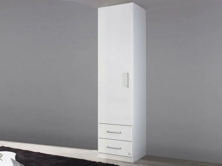 Armoire ALBANO 1 porte 2 tiroirs blanc