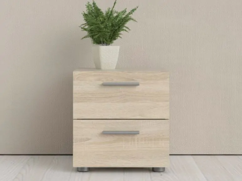 Table de chevet POPEI 2 tiroirs chêne