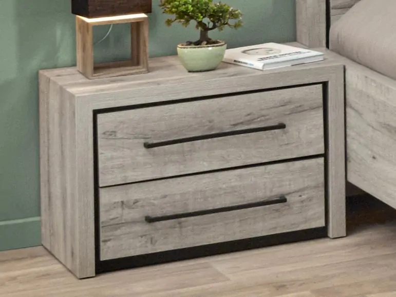 Table de chevet SIMONNE 2 tiroirs chêne field