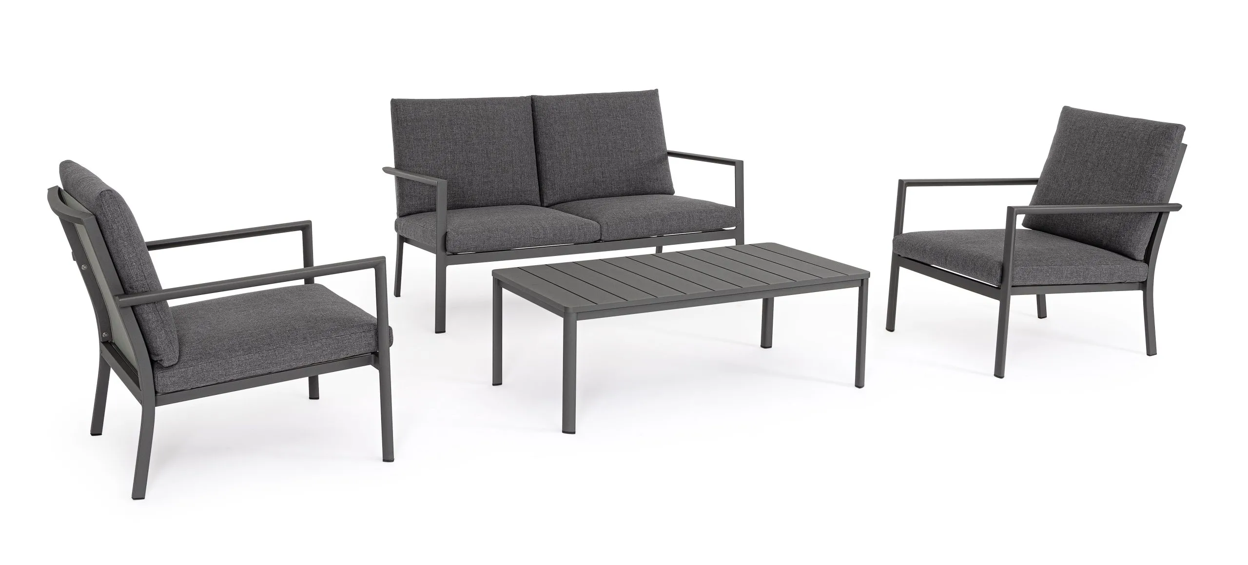Bizzotto Konnor 4-Element Living Room Set Anthracite