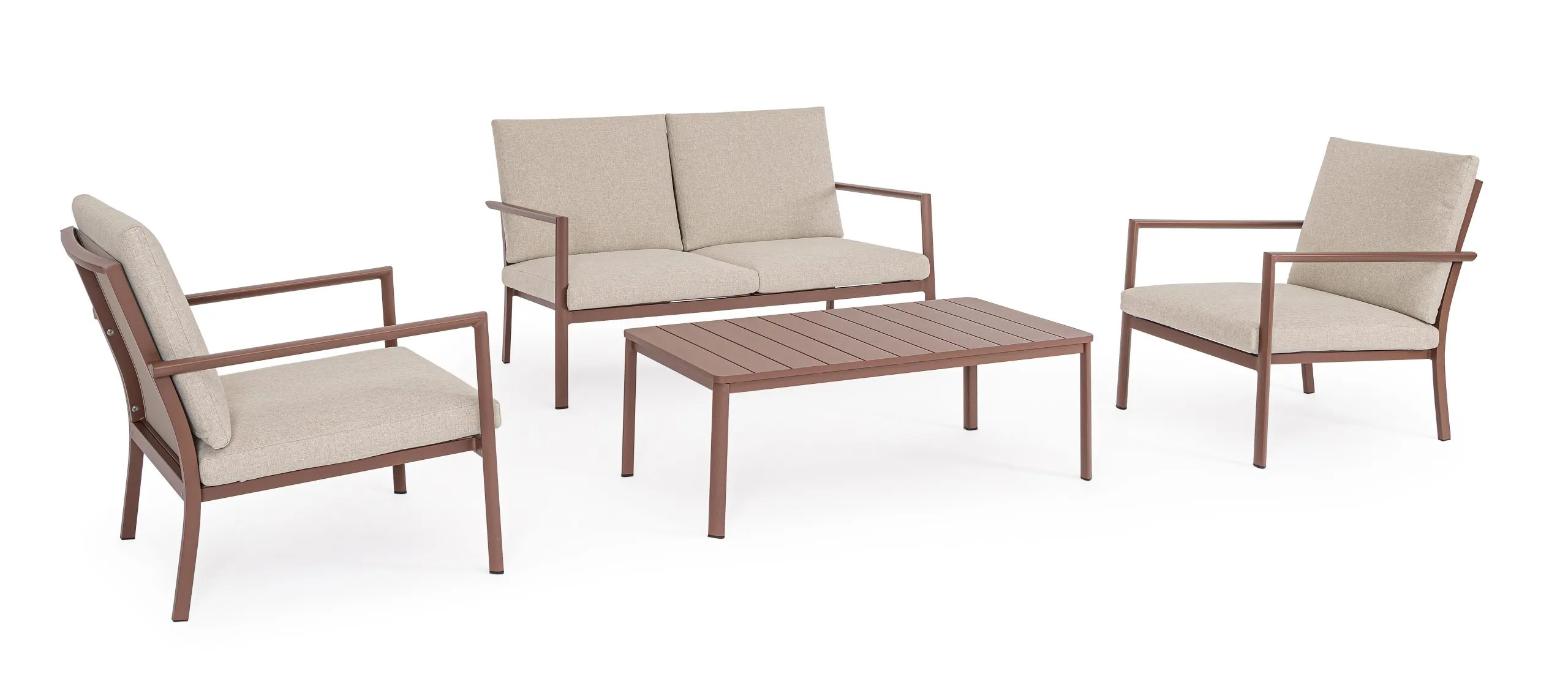 Bizzotto Konnor Living Room Set 4 Elements Rust