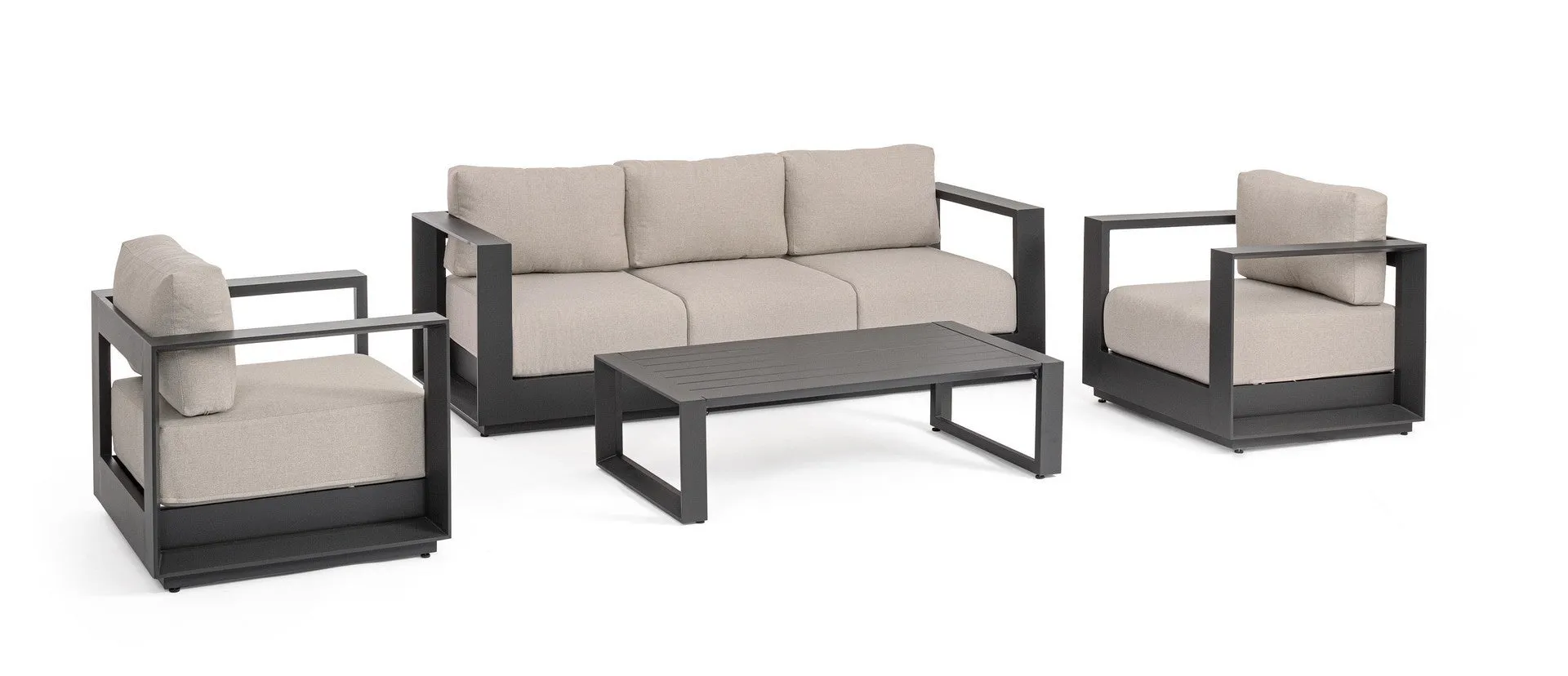 Bizzotto Moses 4-Element Living Room Set Anthracite