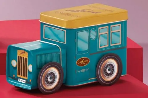 Caffarel Tin Truck Filled Chocolates and Cremini 115 Gr