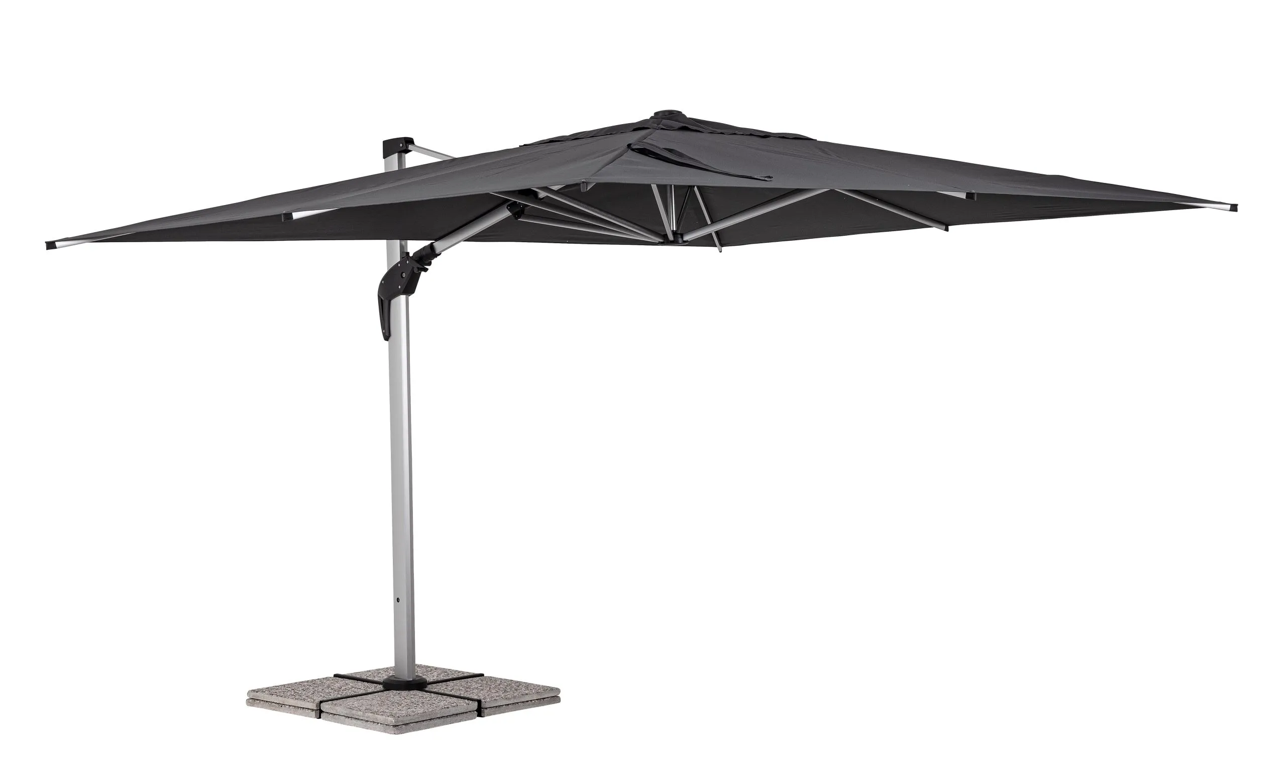 Bizzotto Aries Arm Umbrella 3 x 4 Cm Anthracite Grey