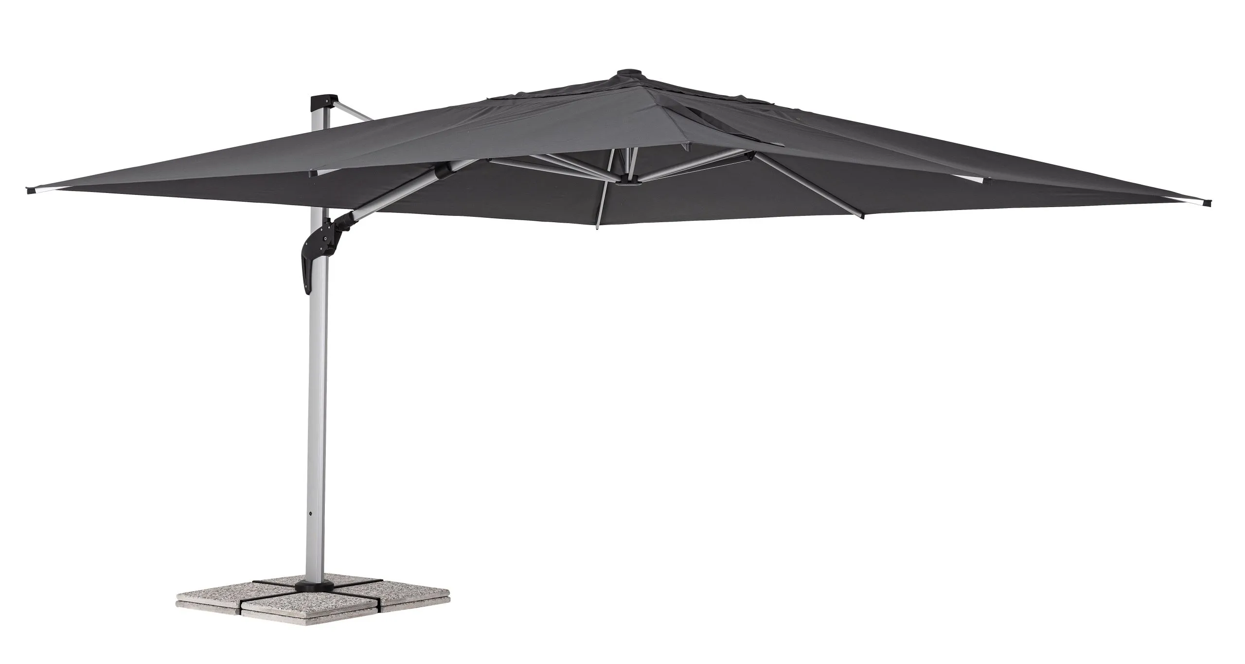 Bizzotto Aries Arm Umbrella 4 x 4 Cm Anthracite Grey