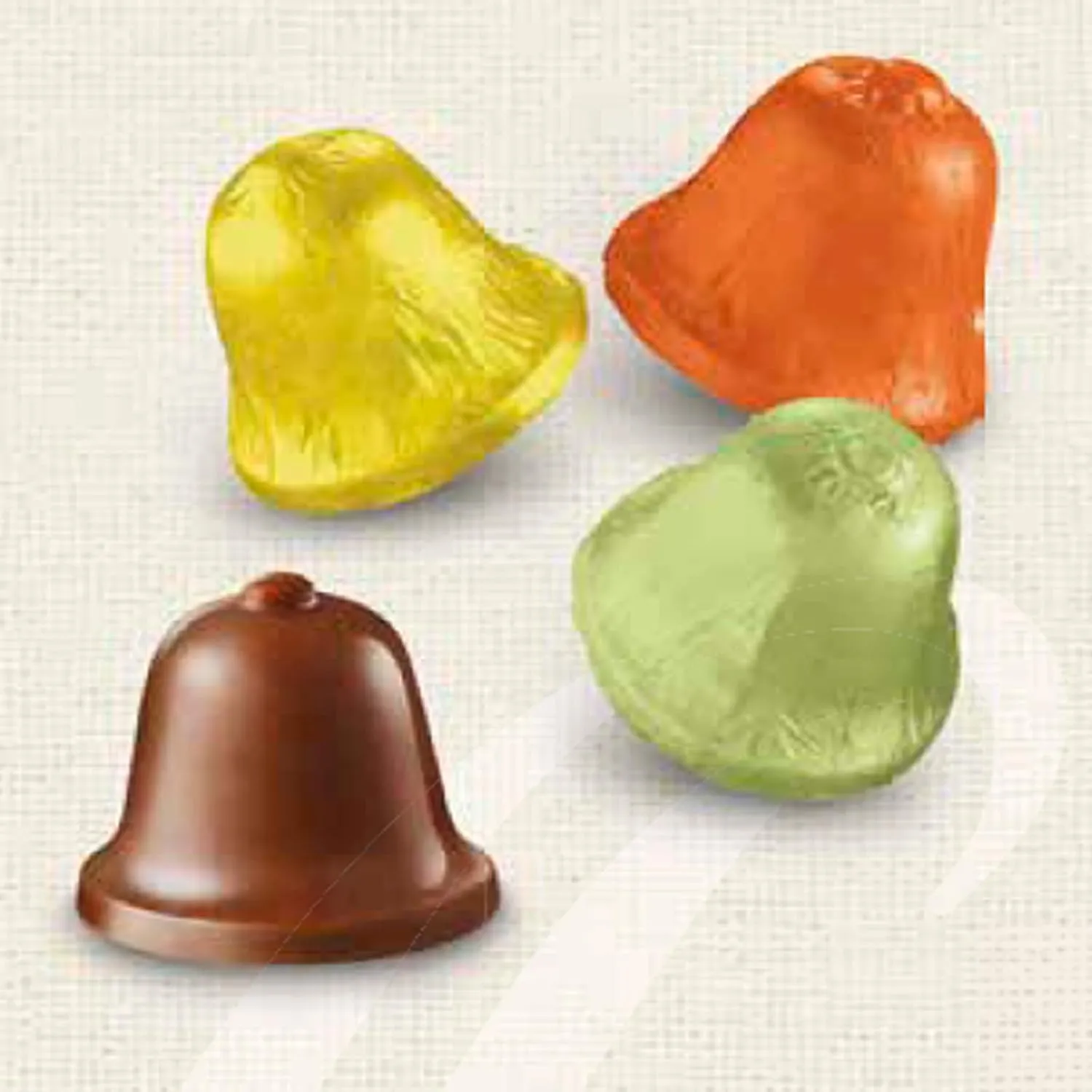 Caffarel Campanelle Assorted Colors Dark Chocolate and Hazelnuts 1 Kg