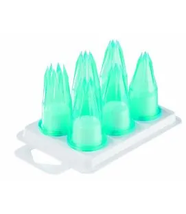 Boîte de 6 douilles cannelées plastique Ø 3,5 cm 6 cm (6 pièces)