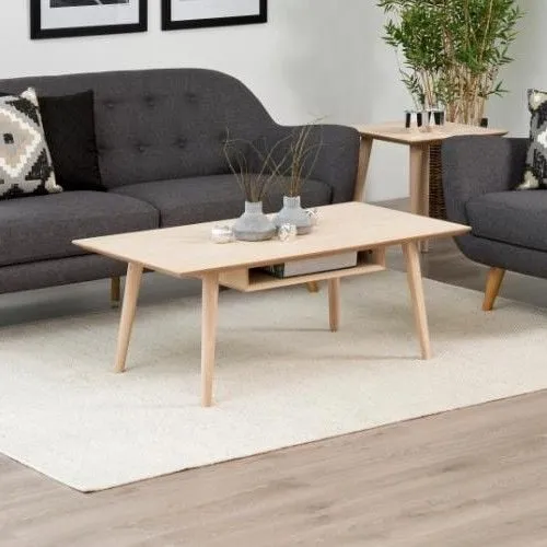 Table basse Cedro 115cm - chêne blanc