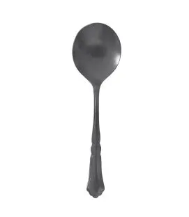 Cuillère à soupe noir inox 18/10 16,9 cm Settecento Pintinox