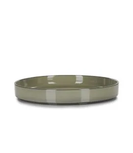 Assiette creuse rond vert porcelaine culinaire Ø 23 cm Caractère Revol