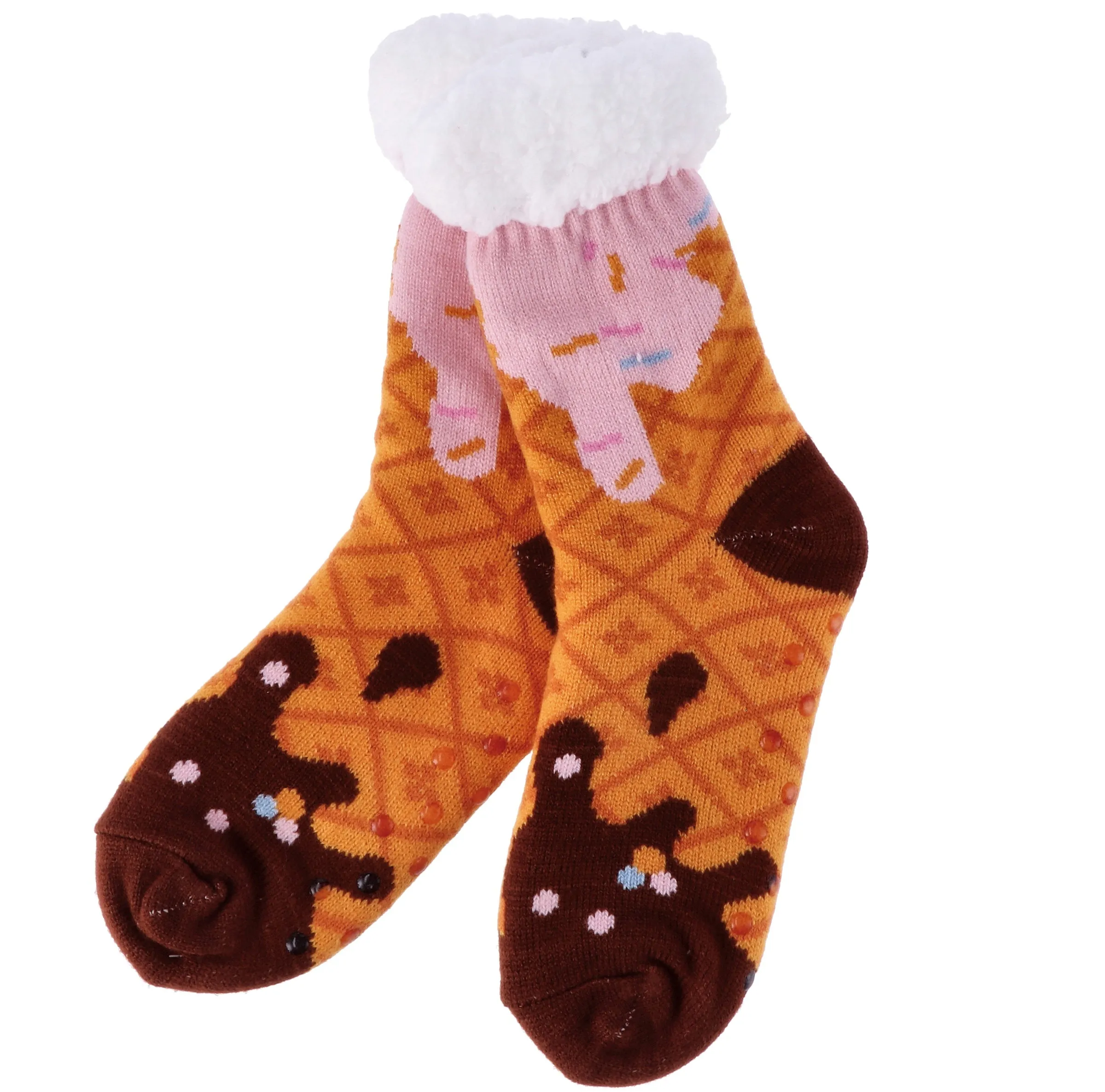 Gift Italian Christmas Stockings Sherpa Non-Slip Assorted Size 35 / 40