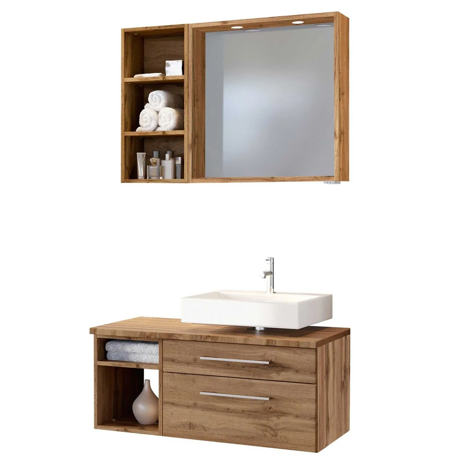 Ensemble salle de bains Dasa 1 droite - chêne wotan