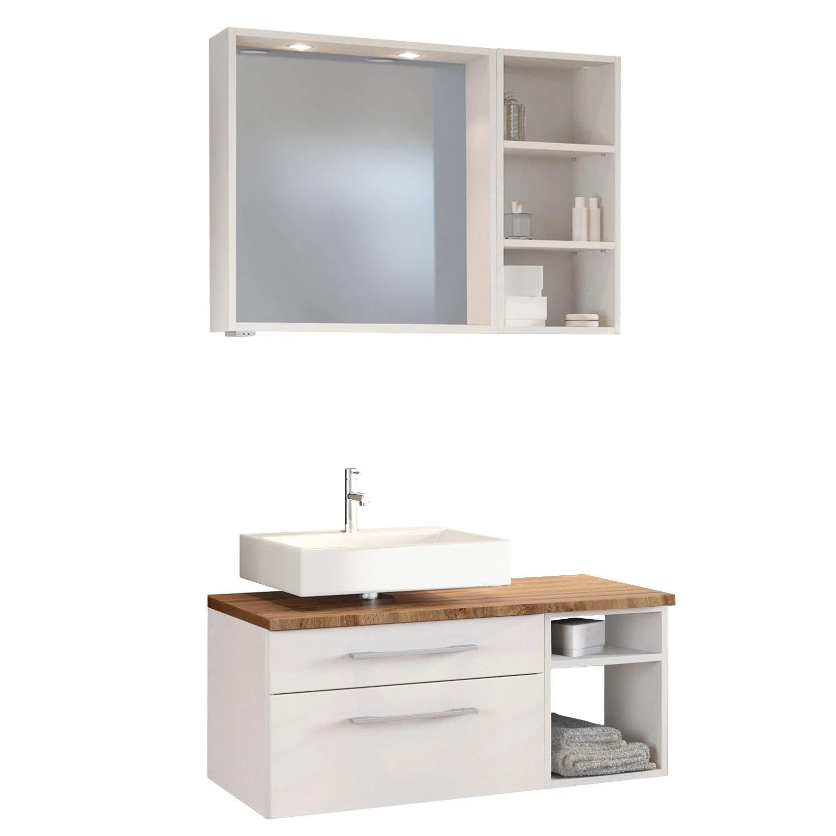 Ensemble salle de bains Dasa 1 gauche - blanc