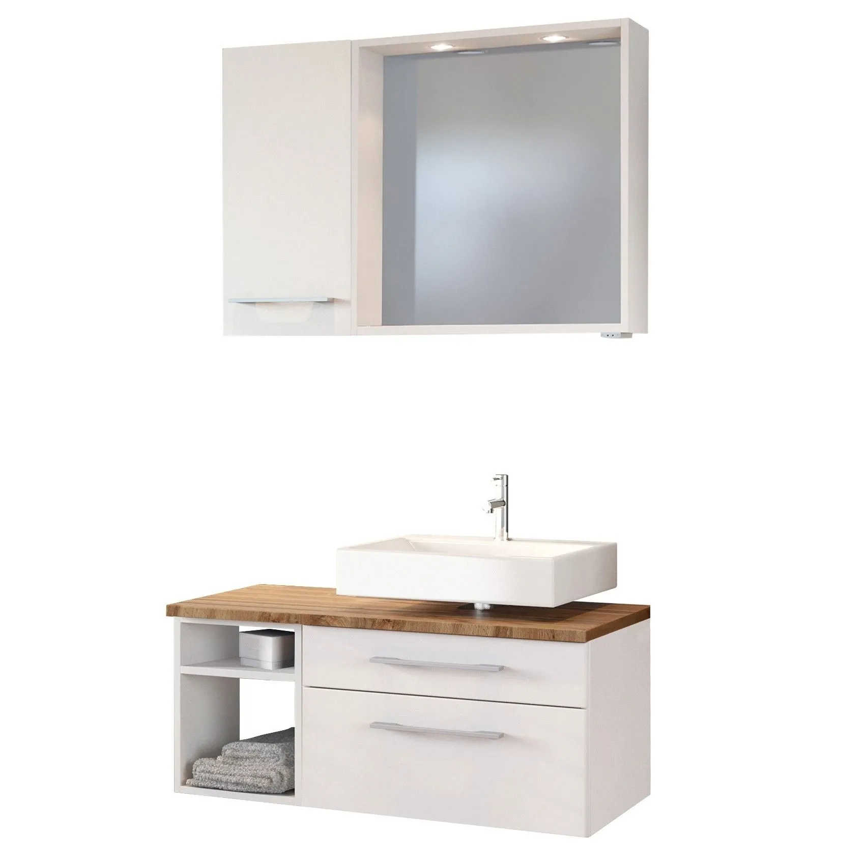 Ensemble salle de bains Dasa 2 droite - blanc