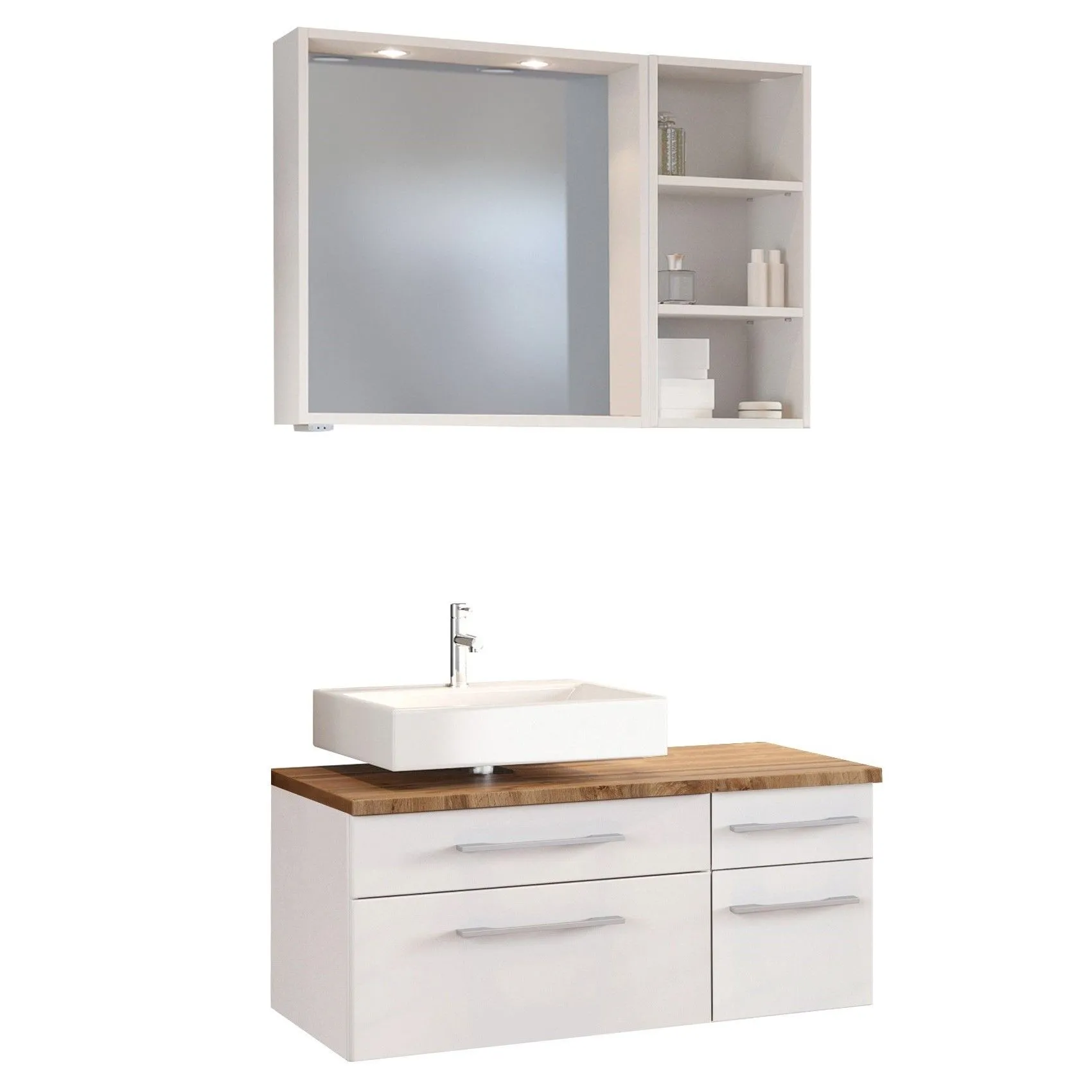 Ensemble salle de bains Dasa 3 gauche - blanc