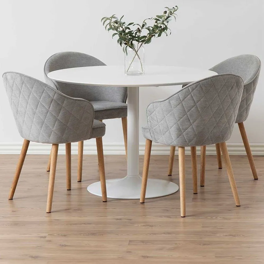 Table à manger ronde Ibiza ø110cm - blanc