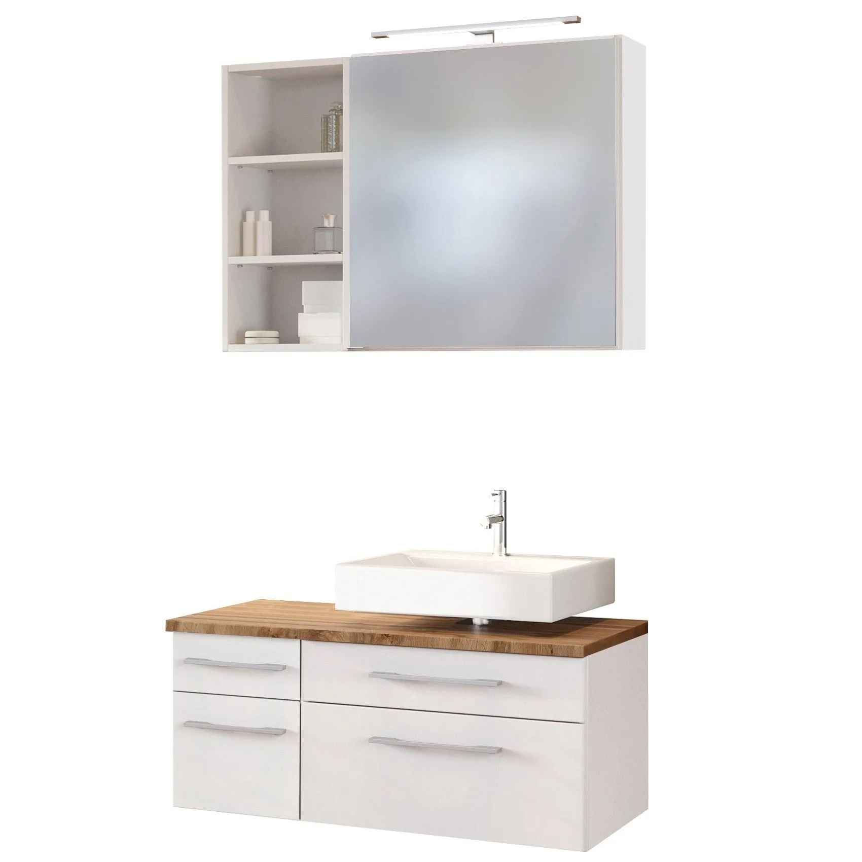 Ensemble salle de bains Dasa 7 droite - blanc