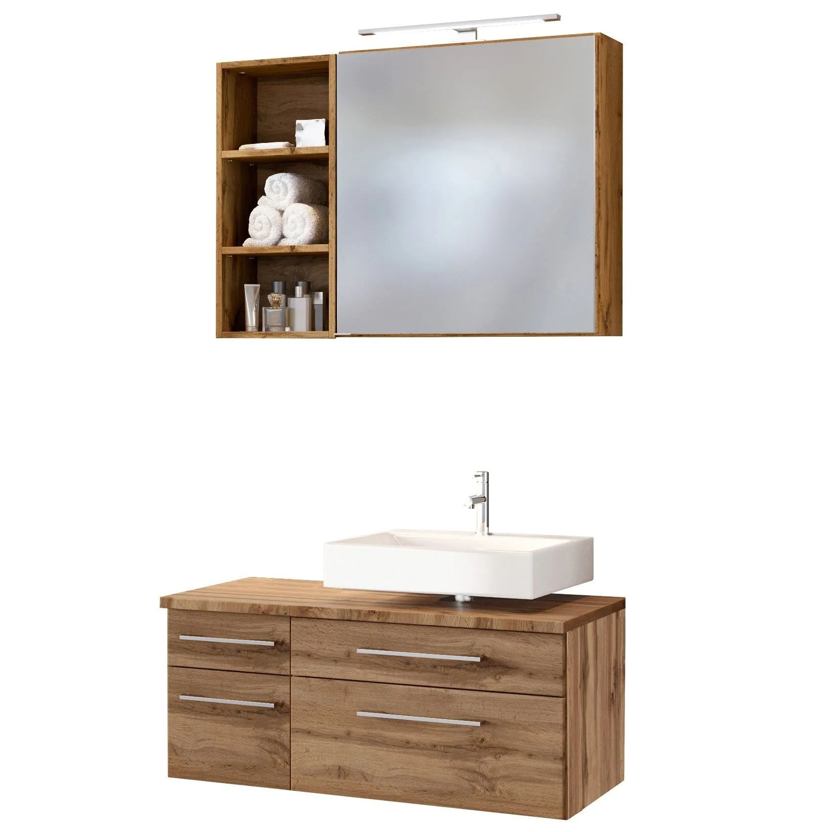 Ensemble salle de bains Dasa 7 droite - chêne wotan
