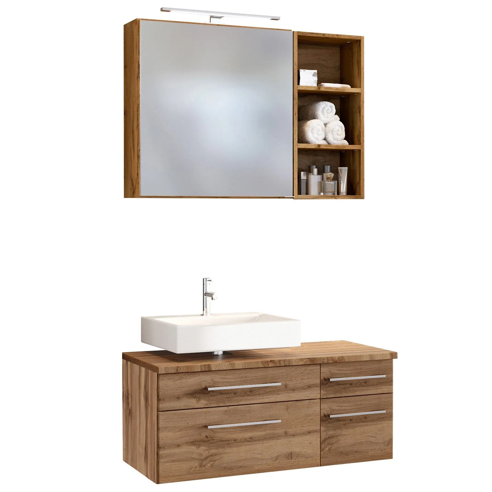 Ensemble salle de bains Dasa 7 gauche - chêne wotan