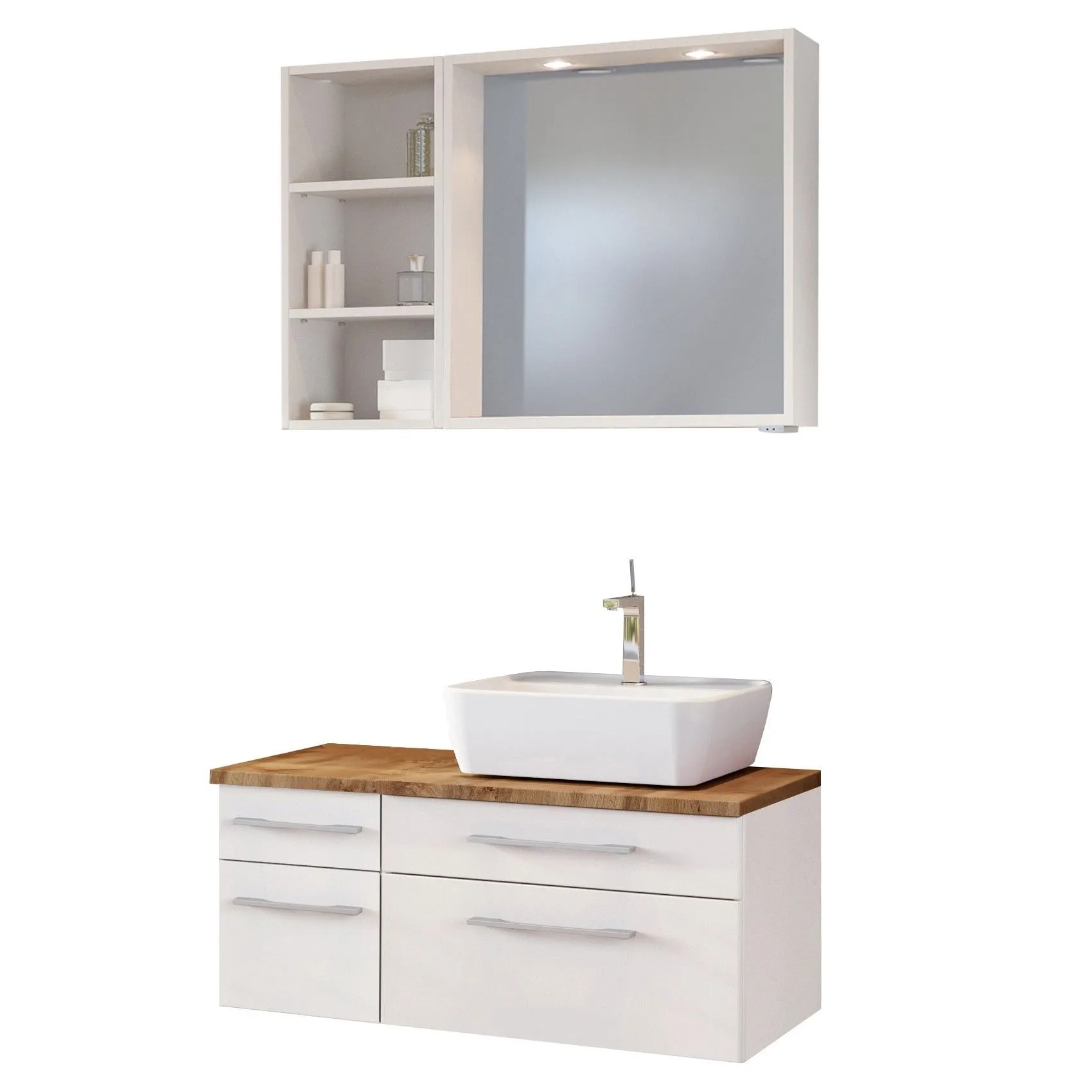 Ensemble salle de bains Dasa 11 droite - blanc