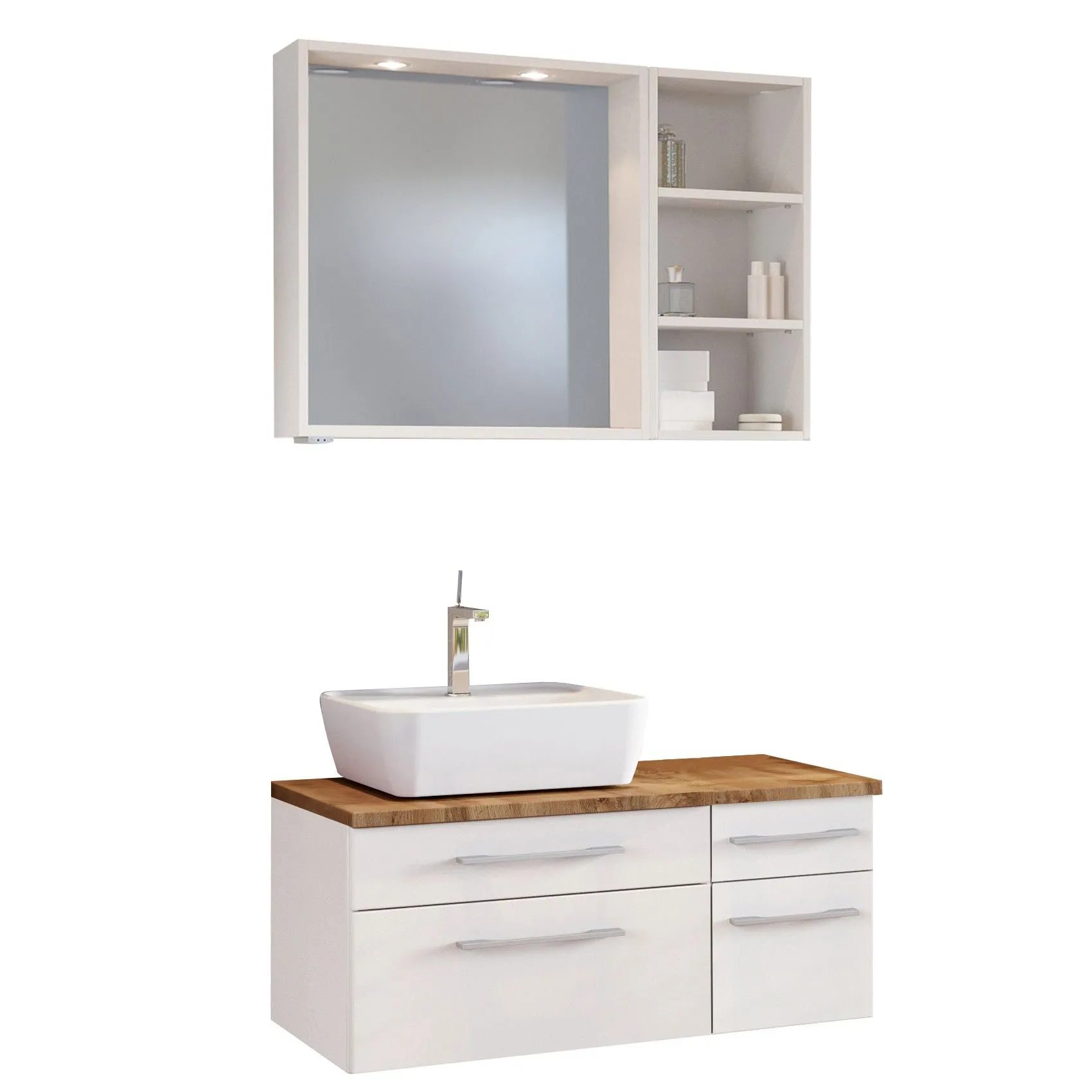 Ensemble salle de bains Dasa 11 gauche - blanc