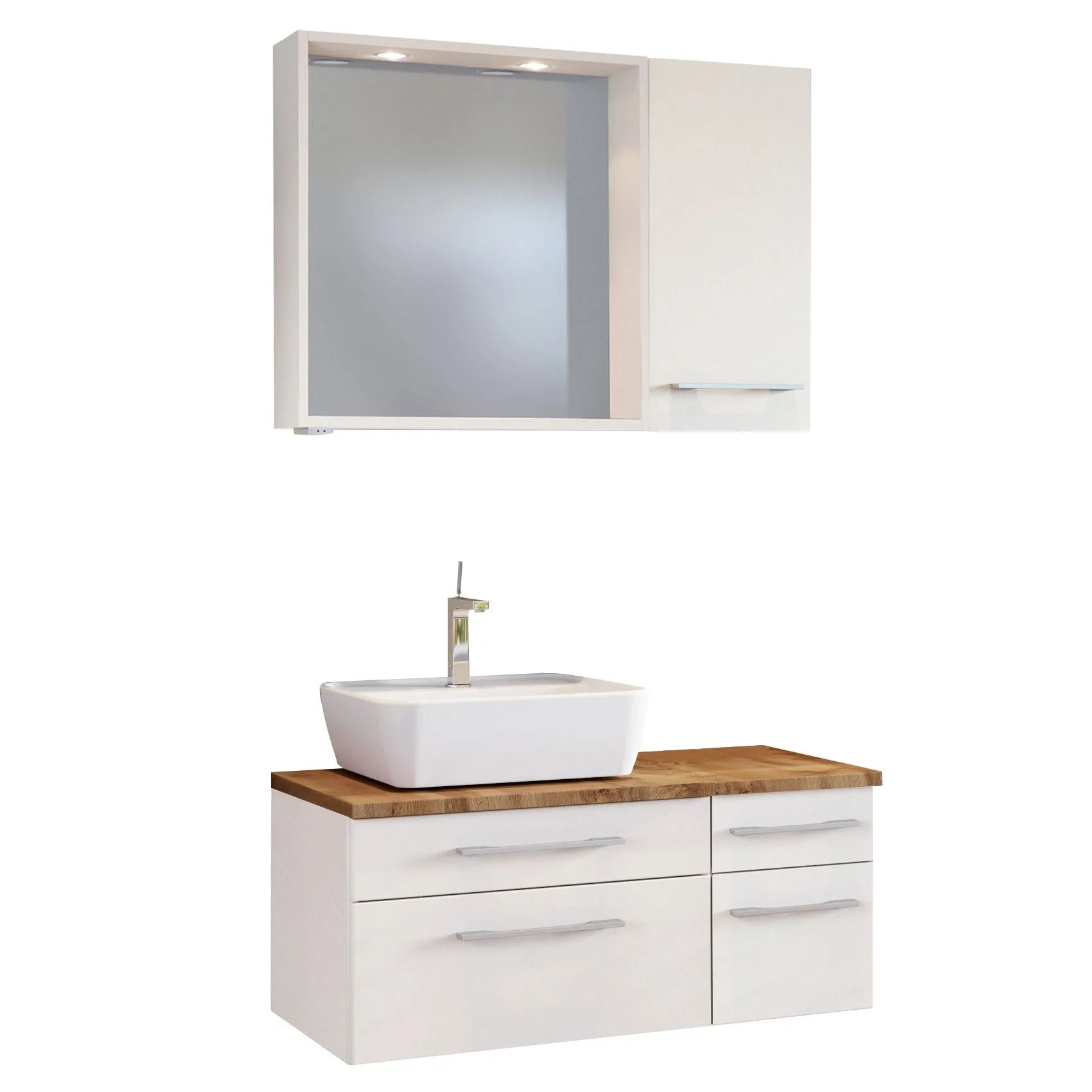 Ensemble salle de bains Dasa 12 gauche - blanc