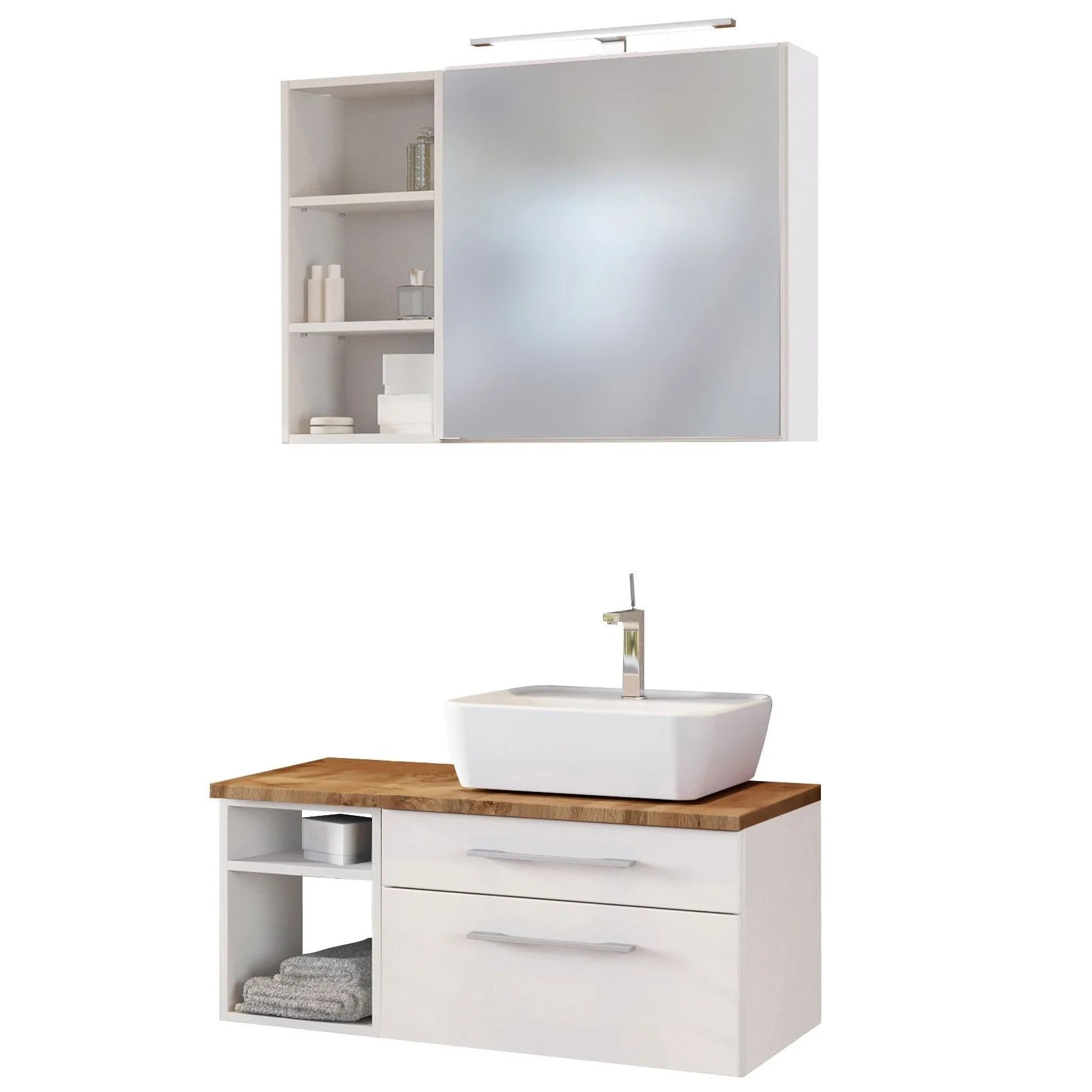 Ensemble salle de bains Dasa 13 droite - blanc