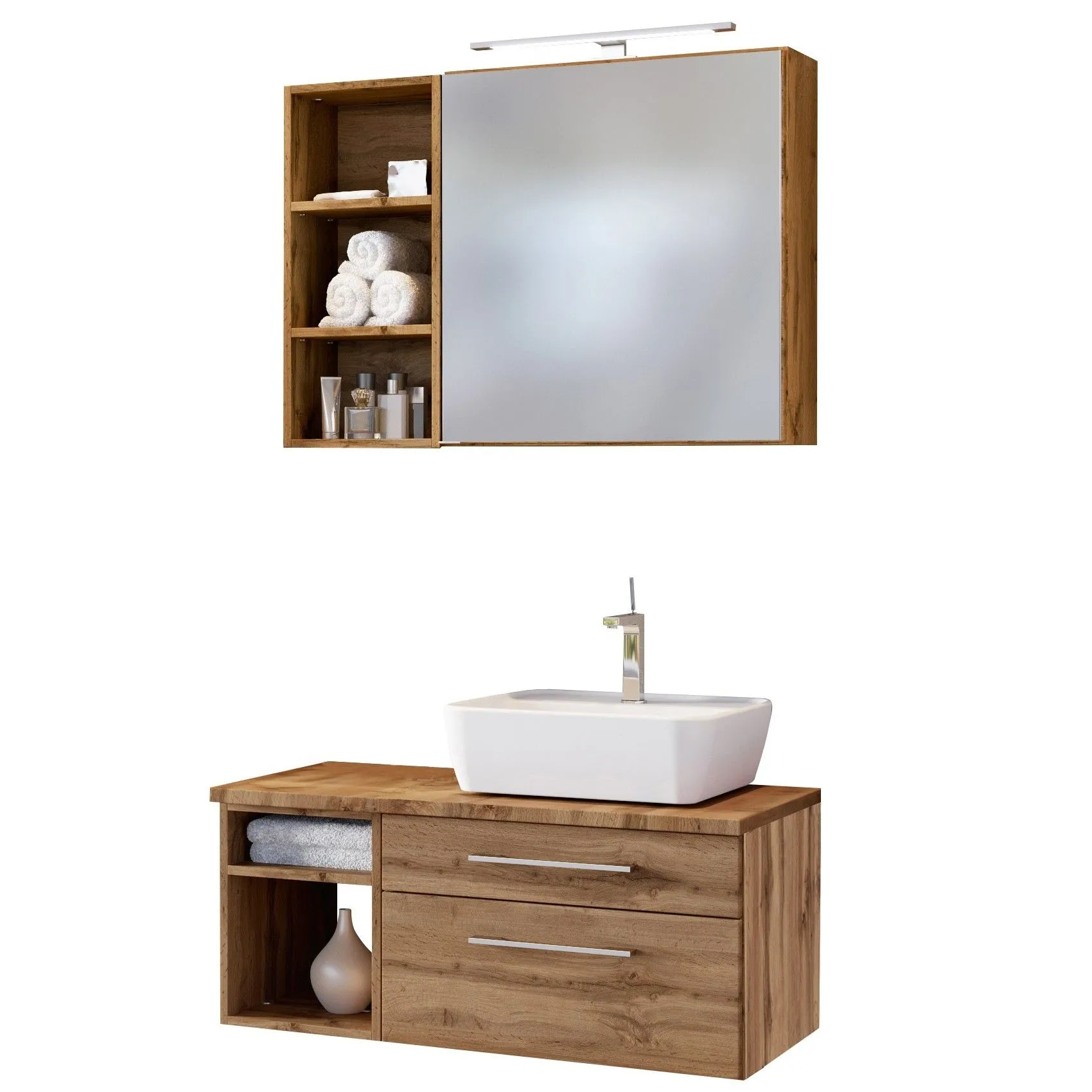 Ensemble salle de bains Dasa 13 droite - chêne wotan