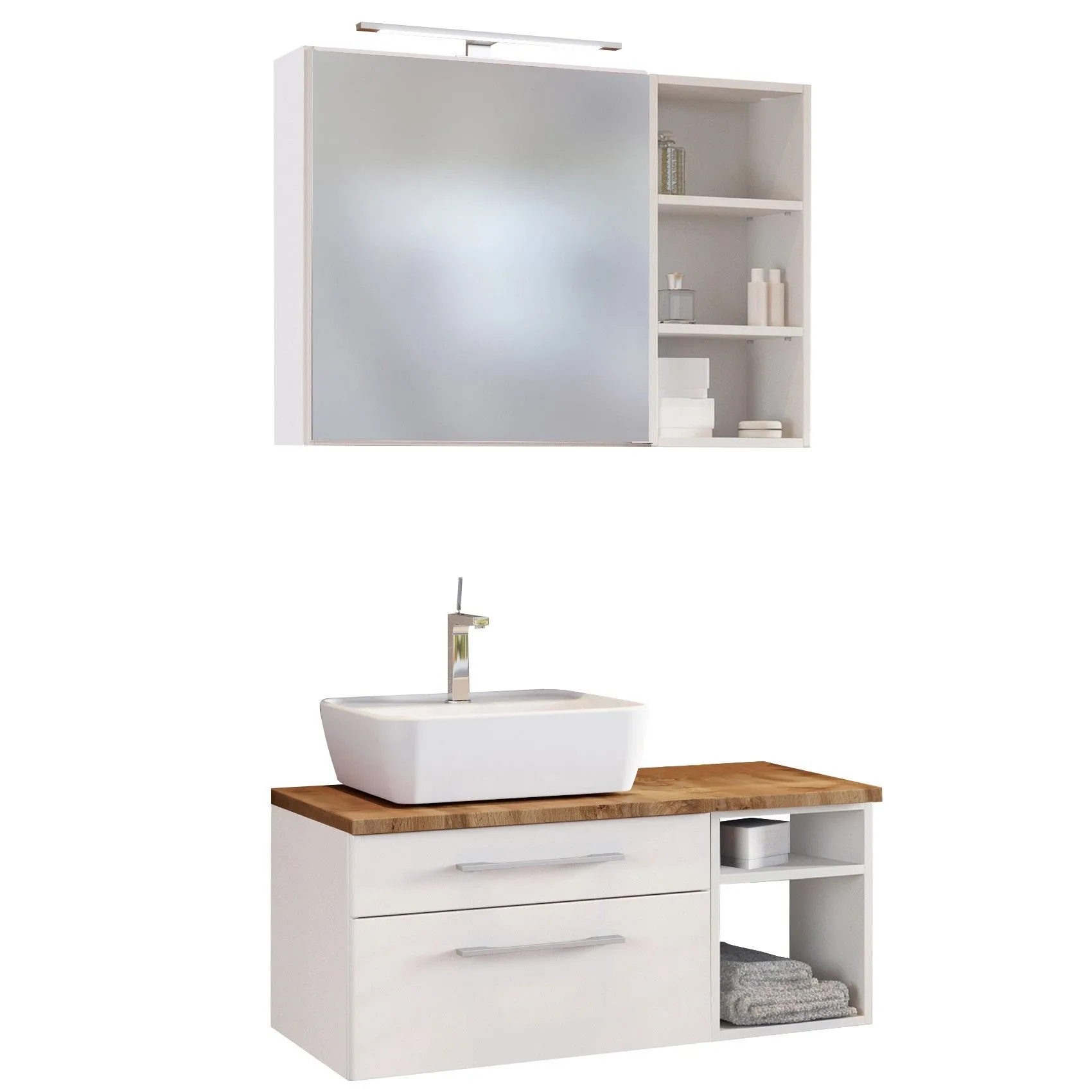 Ensemble salle de bains Dasa 13 gauche - blanc