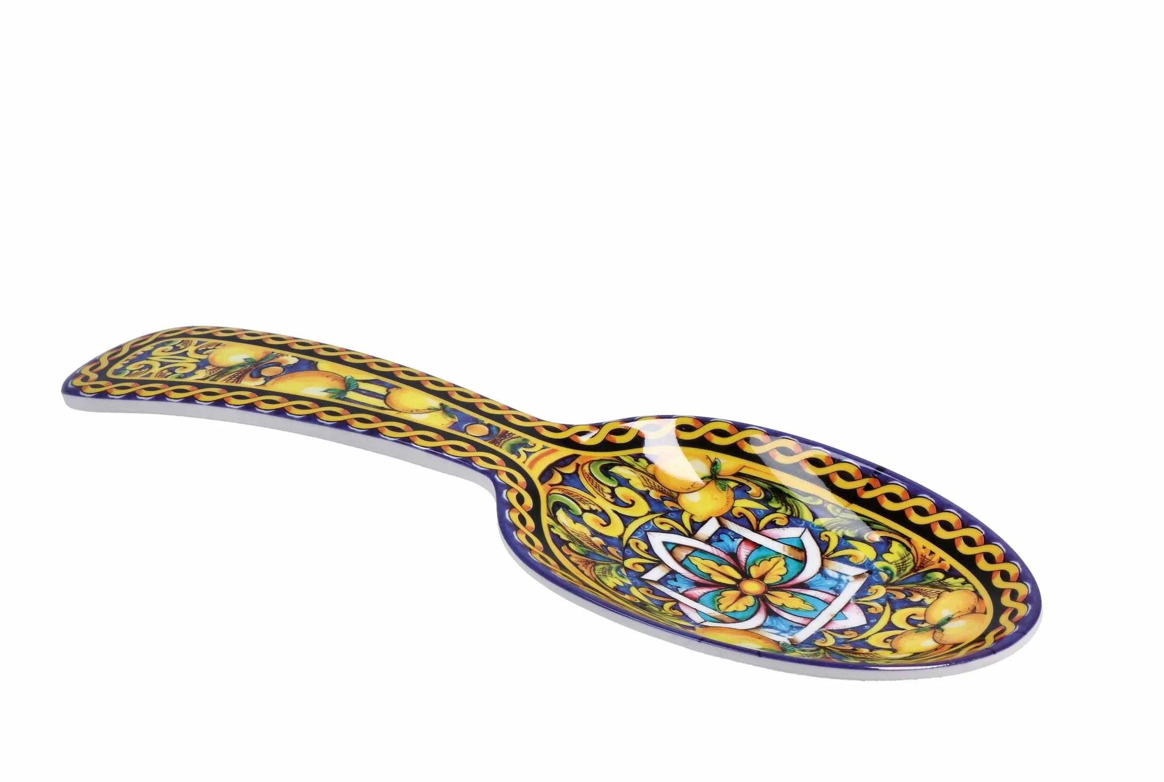 Italian Gift Spoon Rest Melamine Lemon 10 x 28 Cm H 3 Cm Yellow