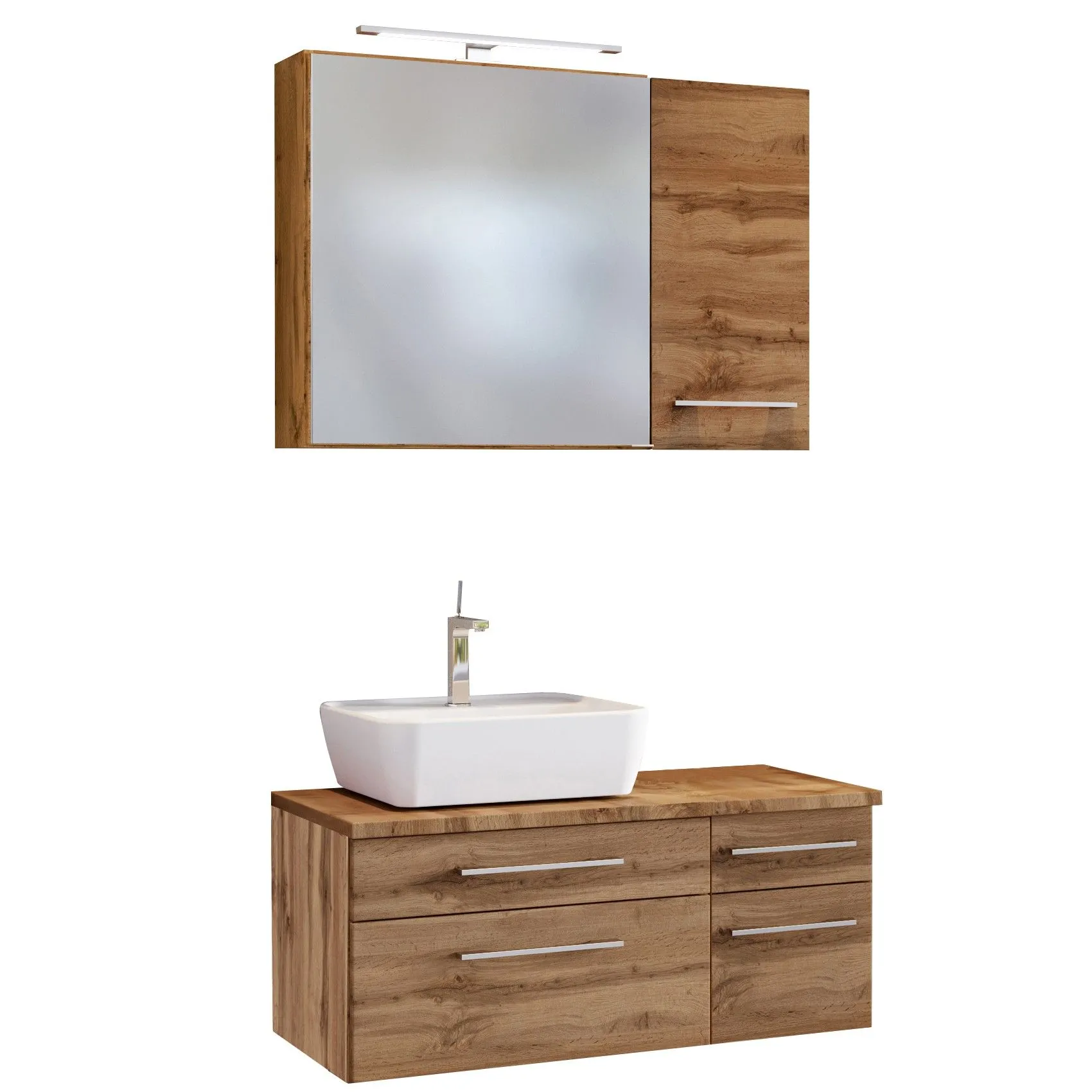 Ensemble salle de bains Dasa 16 gauche - chêne wotan