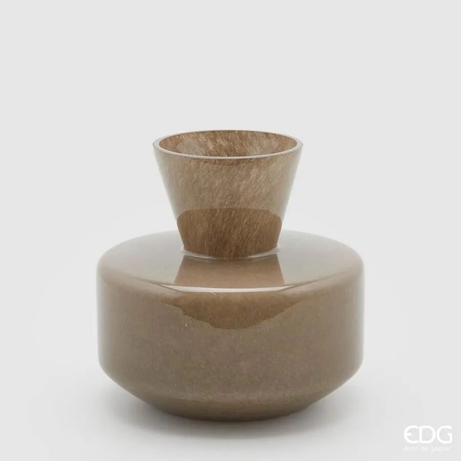 EDG Enzo De Gasperi Round Vase with Neck H 20 Cm D 21 Cm Waterproof Ha