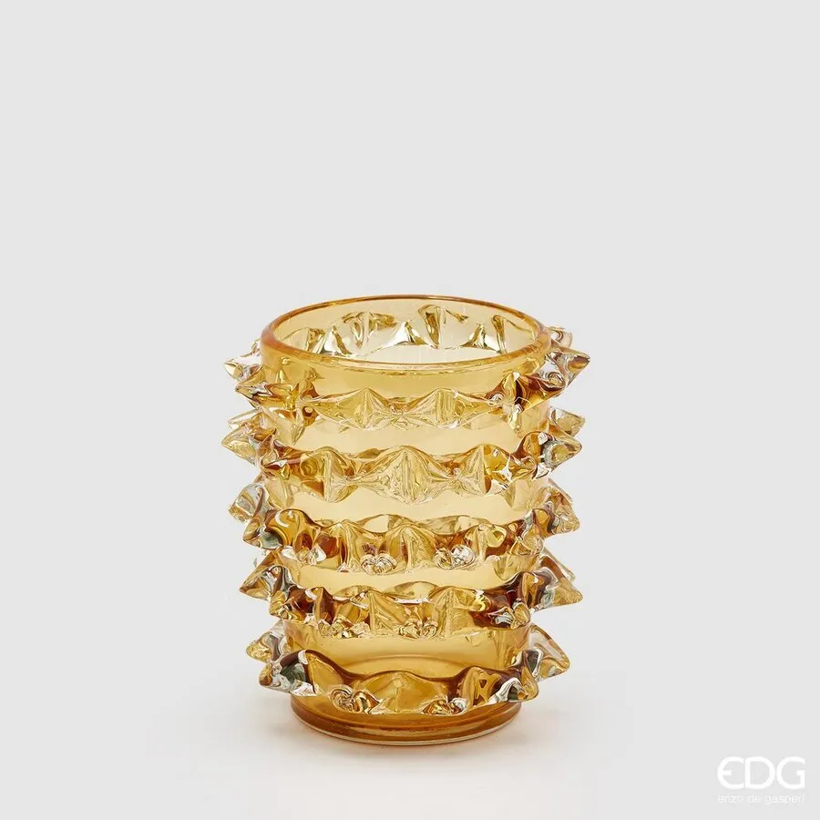 EDG Enzo De Gasperi Vase Tips H 23 Cm D 20 Cm Amber Gift Box