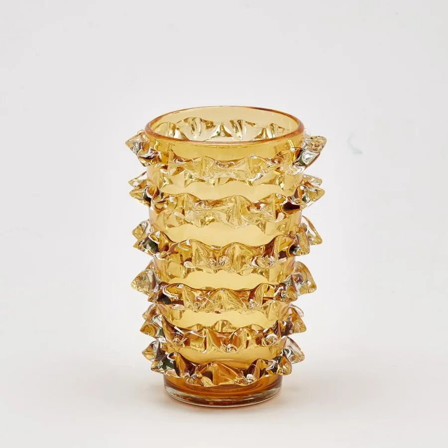 EDG Enzo De Gasperi Vase Tips H 28 Cm D 22 Cm Amber Gift Box