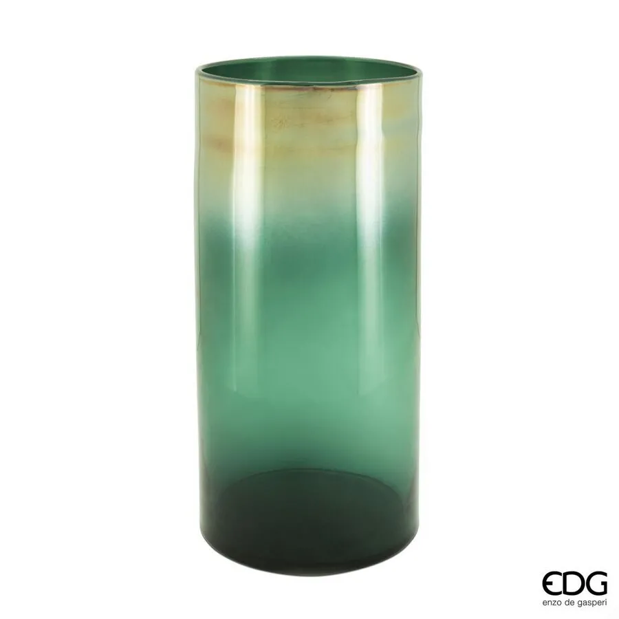 EDG Enzo De Gasperi Scumble Vase H 50 Cm D 25 Cm Glass Green