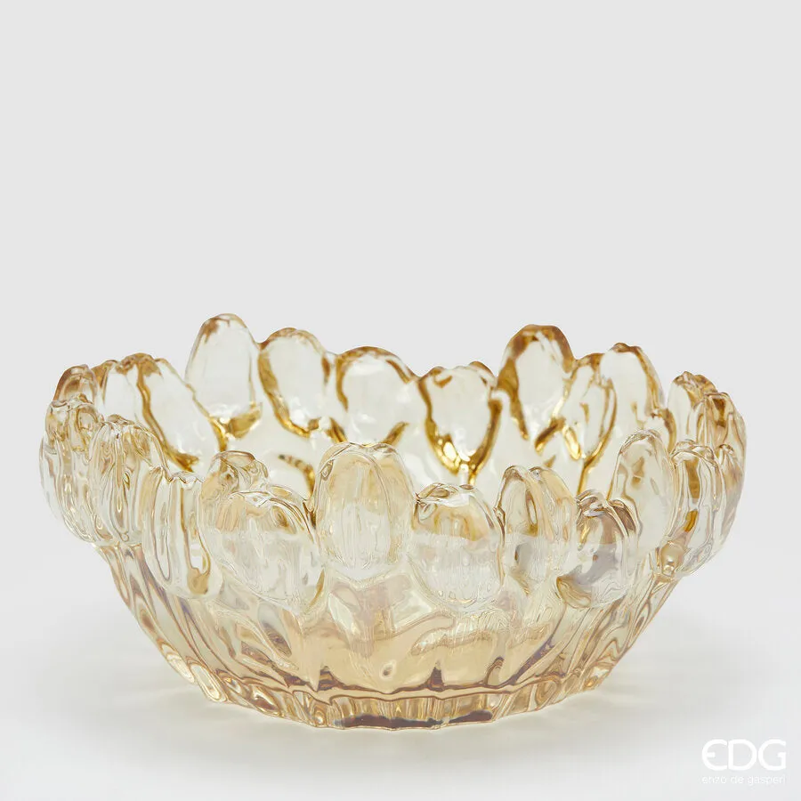 EDG Enzo De Gasperi Tulip Vase H 12 Cm D 30 Cm Glass White Box Yellow