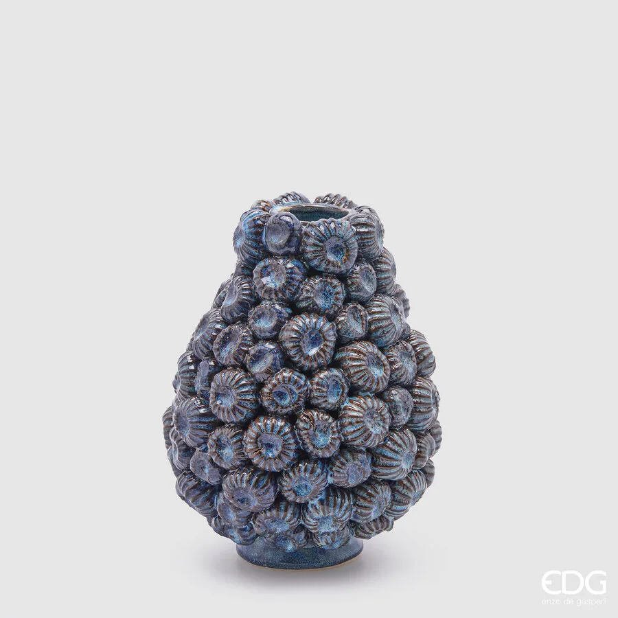 EDG Enzo De Gasperi Ricciomare Vase H 24 Cm D 19 Cm Ceramic Waterproof