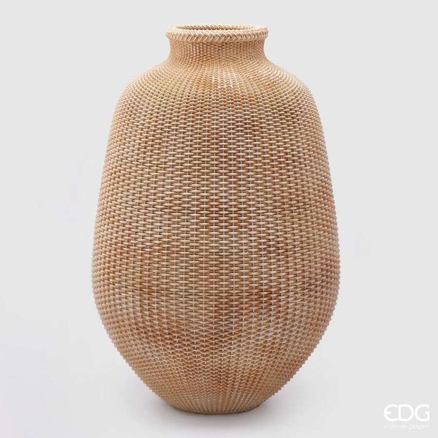 EDG Enzo De Gasperi Intreccio Vase H 78 Cm D 51 Cm Hazelnut Waterproof