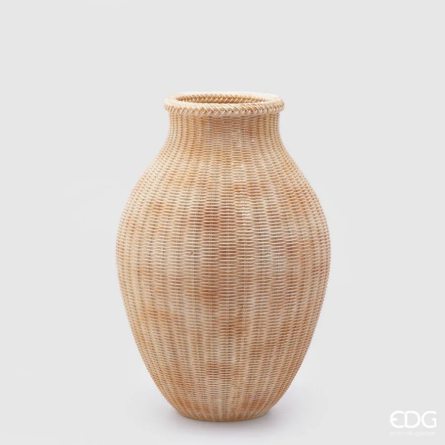 EDG Enzo De Gasperi Intreccio Vase H 67 Cm D 44.5 Cm Hazelnut Waterpro