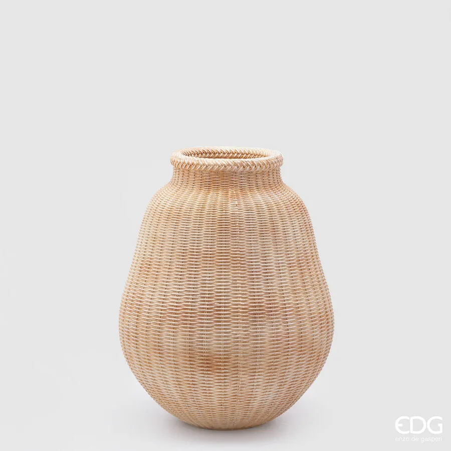 EDG Enzo De Gasperi Intreccio Vase H 56 Cm D 44.5 Cm Hazelnut Waterpro