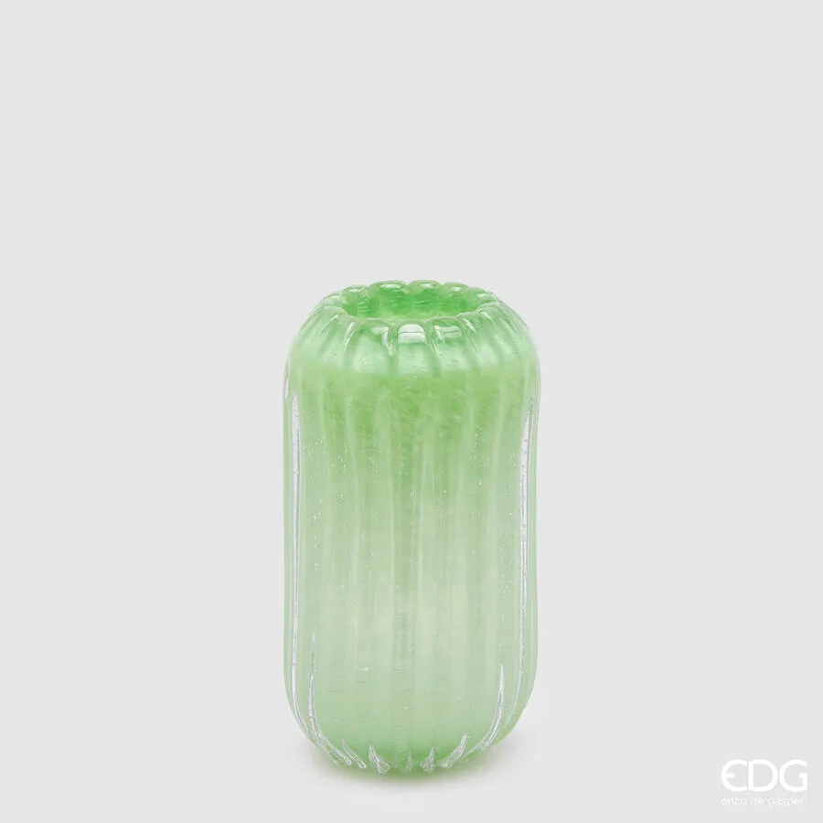 EDG Enzo De Gasperi Reef Vase H 24 Cm D 12 Cm Light Green Glass
