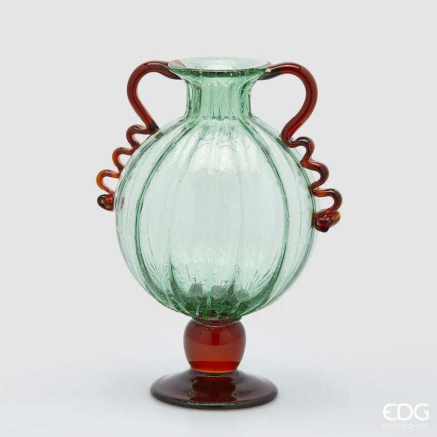 EDG Enzo De Gasperi Corinth Sphere Vase H 42 Cm L 31 Cm L 25 Cm Glass