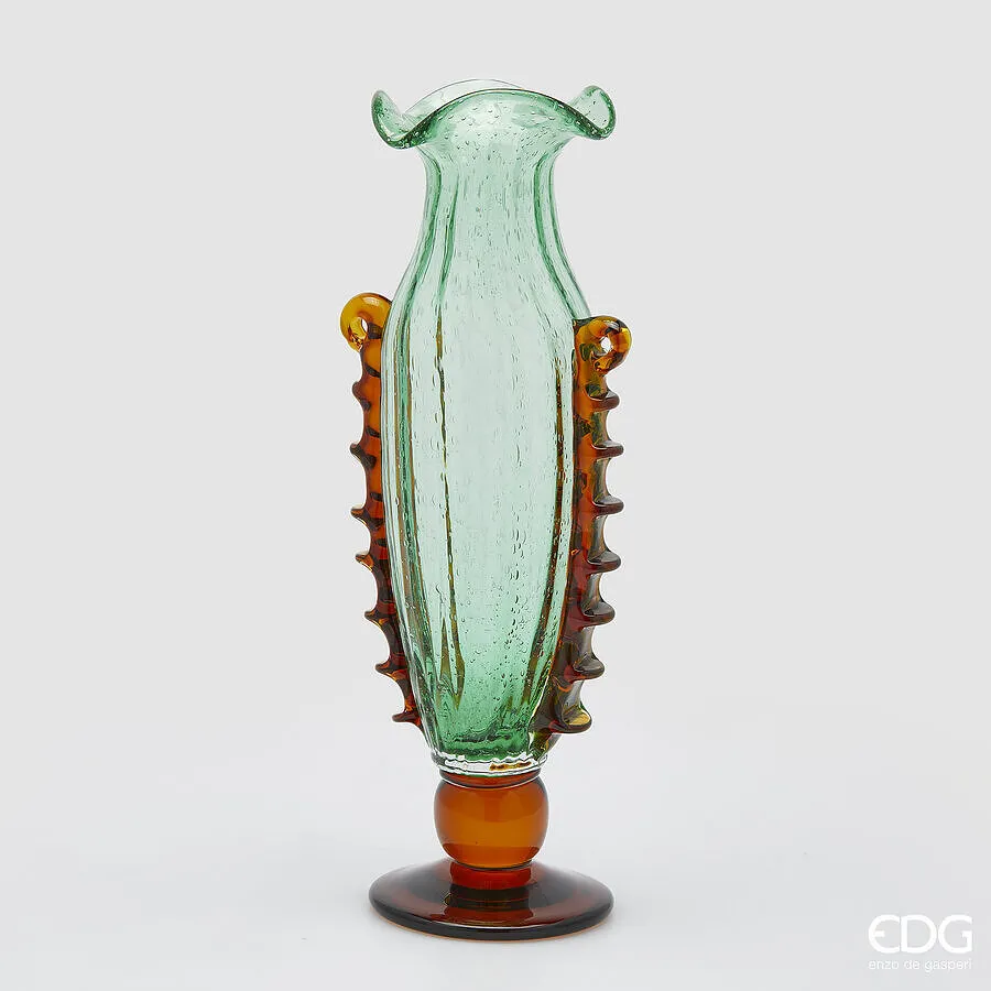 EDG Enzo De Gasperi Corinth Vase Cup H 50 Cm L 20 Cm L 14 Cm Glass Gre