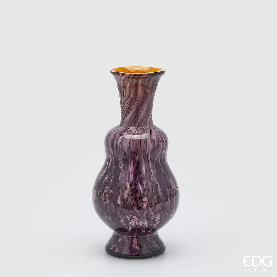 EDG Enzo De Gasperi Macula Vase Bottle H 37 Cm D 17.5 Cm Glass Pink